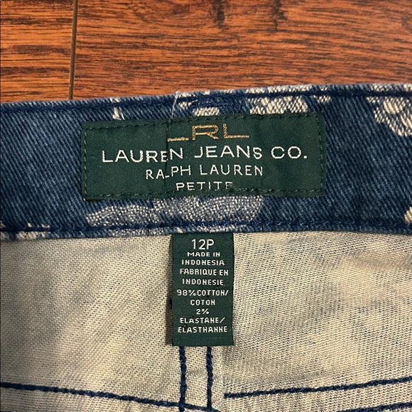 Lauren Ralph Lauren Blue Floral Women Jeans - Picture 2 of 3